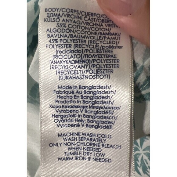 Chaps Ralph Lauren Shirt Men's XL Tropical Hawaiian AOP Palm Tree Beach - Picture 6 of 6